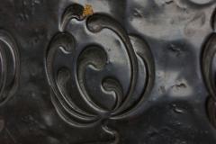 English Arts Crafts Style Wrought Iron and Pressed Copper Fire Screen - 4671246