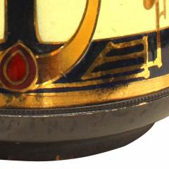 English Arts and Crafts Ceramic Gilt Pot - 4665809