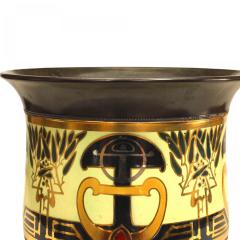 English Arts and Crafts Ceramic Gilt Pot - 4665810