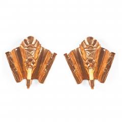 English Arts and Crafts Secessionist Style Copper Wall Sconces - 4728898