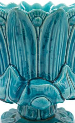 English Arts and Crafts Turquoise Porcelain Centerpiece - 4407736