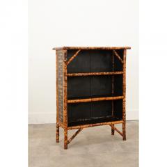 English Bamboo Decoupage Bookcase - 2892924