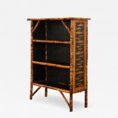 English Bamboo Decoupage Bookcase - 2912977