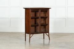 English Bamboo Glazed Bookcase Display Cabinet - 3385263