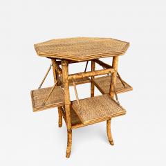 English Bamboo and Rattan Tea Table - 2857643