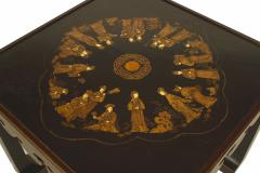 English Black Lacquered Chinoiserie End Table - 3172909