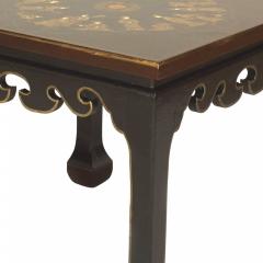 English Black Lacquered Chinoiserie End Table - 3172913