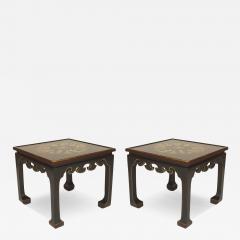 English Black Lacquered Chinoiserie End Table - 3179481