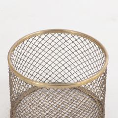 English Brass Basket C 1910  - 3945154