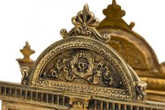 English Brass Two Compartment Letter Holder with Neoclassical Decorations - 4199706