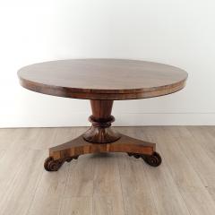 English Brazilian Rosewood Late Regency Period Pedestal Table - 3434286