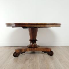 English Brazilian Rosewood Late Regency Period Pedestal Table - 3434287