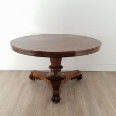 English Brazilian Rosewood Late Regency Period Pedestal Table - 3434288