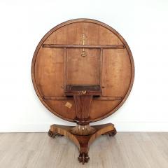 English Brazilian Rosewood Late Regency Period Pedestal Table - 3434291