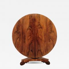 English Brazilian Rosewood Late Regency Period Pedestal Table - 3436046