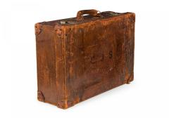 English Brown Leather Valise - 4669370