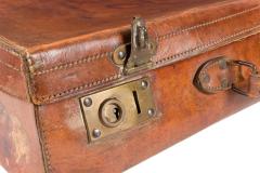 English Brown Leather Valise - 4669558