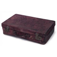 English Brown Leather Valise - 4709336