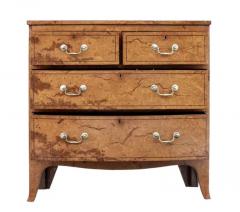 English Burr Walnut Bow Front Chest of Drawers circa 1870 with Bookmatch Veneer - 3547506