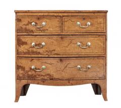 English Burr Walnut Bow Front Chest of Drawers circa 1870 with Bookmatch Veneer - 3547508