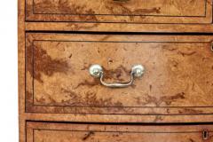 English Burr Walnut Bow Front Chest of Drawers circa 1870 with Bookmatch Veneer - 3547551