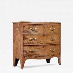 English Burr Walnut Bow Front Chest of Drawers circa 1870 with Bookmatch Veneer - 3551686