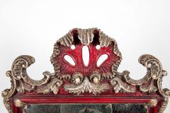 English Carved Wood Painted Framed Hanging Wall Mirror - 1037987