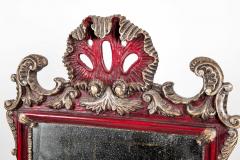 English Carved Wood Painted Framed Hanging Wall Mirror - 1037990