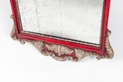 English Carved Wood Painted Framed Hanging Wall Mirror - 1037991