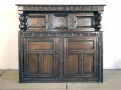 English Charles I 17th century Oak and Inlaid Court Cupboard - 3120061