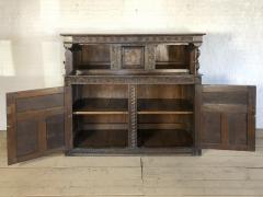 English Charles I 17th century Oak and Inlaid Court Cupboard - 3120066