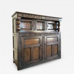 English Charles I 17th century Oak and Inlaid Court Cupboard - 3123689