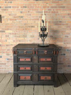 English Charles II Oak and partly stained 17th Century Commode - 3467703