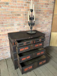 English Charles II Oak and partly stained 17th Century Commode - 3467704