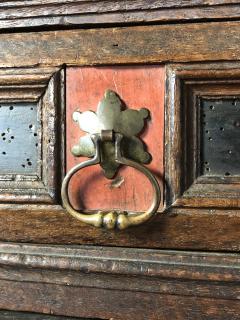 English Charles II Oak and partly stained 17th Century Commode - 3467709