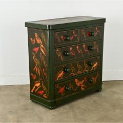 English Chest with Parakeet Decoupage - 3798910