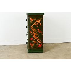 English Chest with Parakeet Decoupage - 3798917