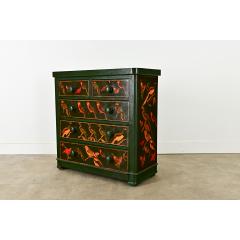 English Chest with Parakeet Decoupage - 3798918