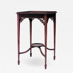 English Chinese Chippendale Mahogany End Table - 1441262