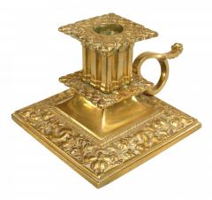 English Chinese Chippendale Style Brass Candlestick - 4200874