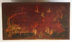 English Chinoiserie Red Japanned Chest of Drawers - 1879590