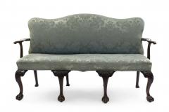 English Chippendale Blue Damask Settee - 1418167