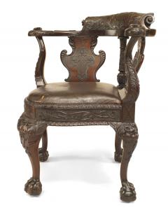 English Chippendale Mahogany Arm Chair - 1402439