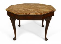 English Chippendale Mahogany Marble Center Table - 1424640