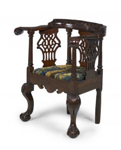 English Chippendale Mahogany Round Back Armchair - 2798402