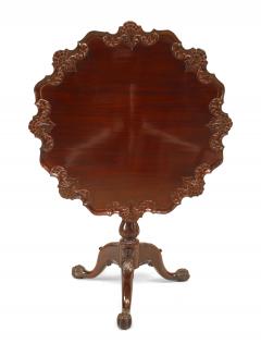 English Chippendale Mahogany Shell End Table - 1437621