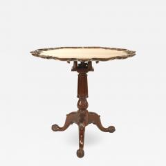 English Chippendale Mahogany Shell End Table - 1441240