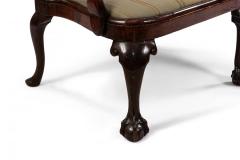 English Chippendale Mahogany Velvet Loveseat - 4628700