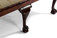 English Chippendale Mahogany Velvet Loveseat - 4628701