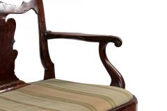 English Chippendale Mahogany Velvet Loveseat - 4628702